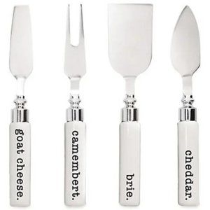 Indigo Round Chopping Board + Cheese 4 Piece Set